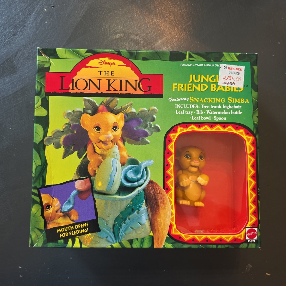 Disney The Lion King Jungle Friend Babies Snacking Simba Mattel 11671 1994 New